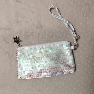 *Tommy Hilfiger White Sequin Wristlet